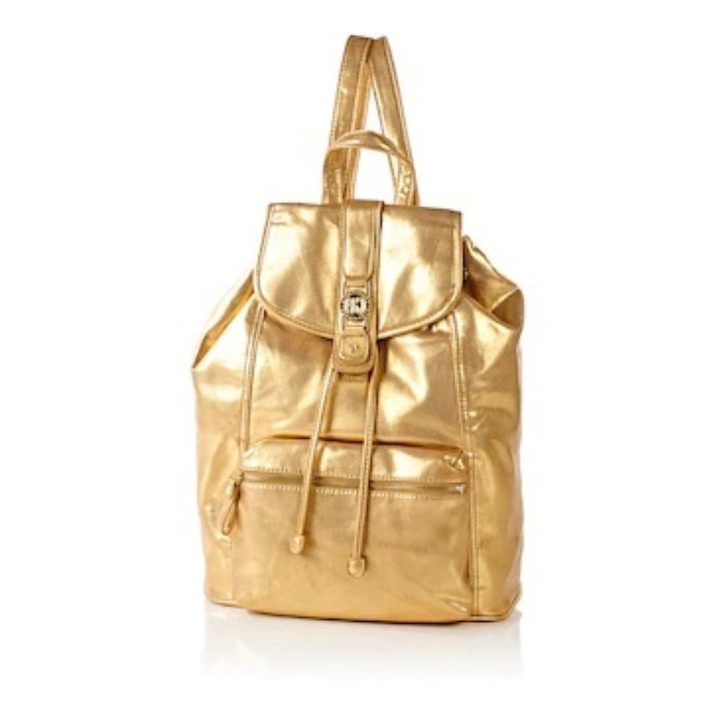 RJ GRAZIANIO Metallic Gold Backpack